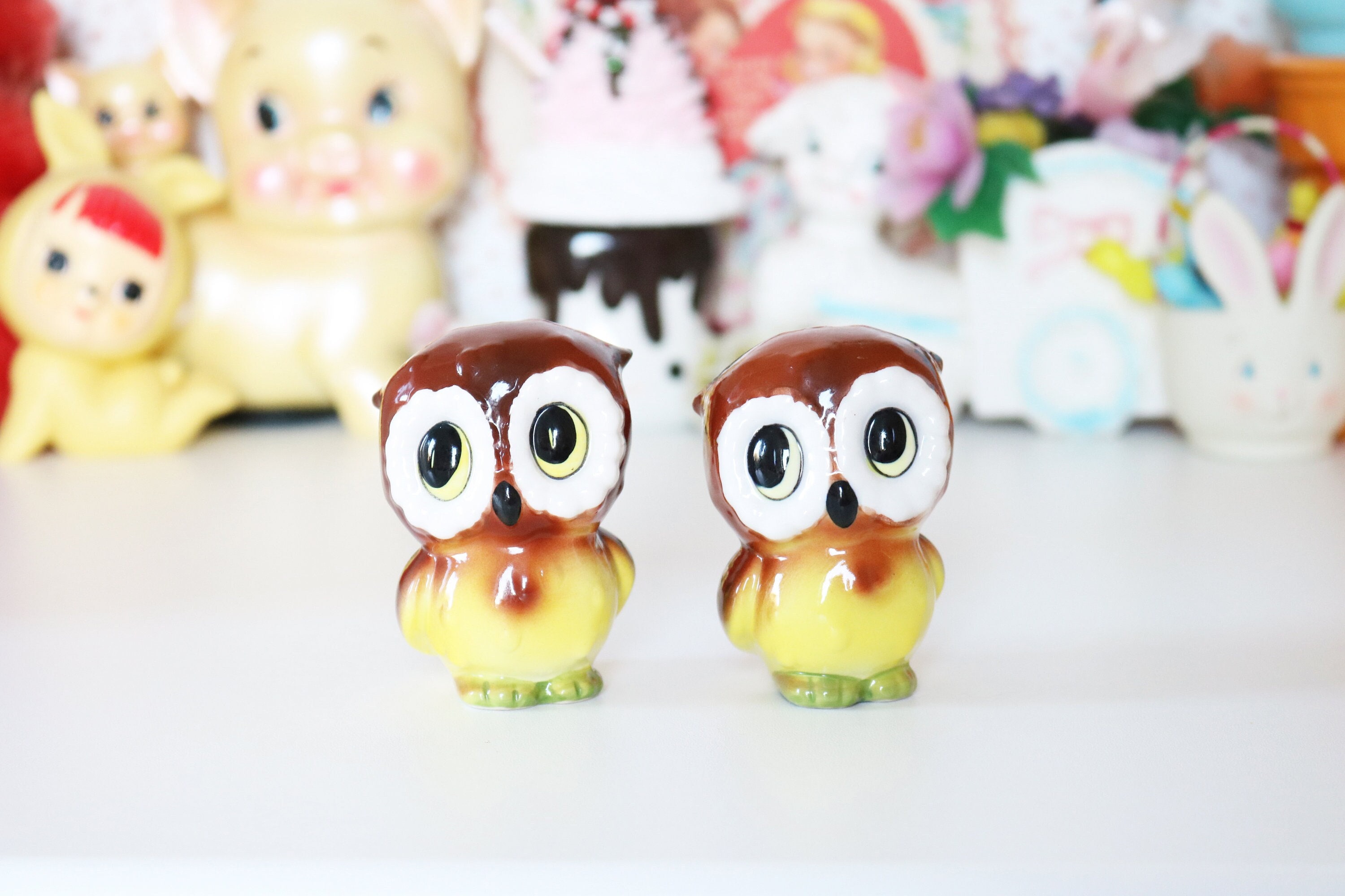 Vintage Norcrest Owl Salt & Pepper Shaker Set - Made in Japan