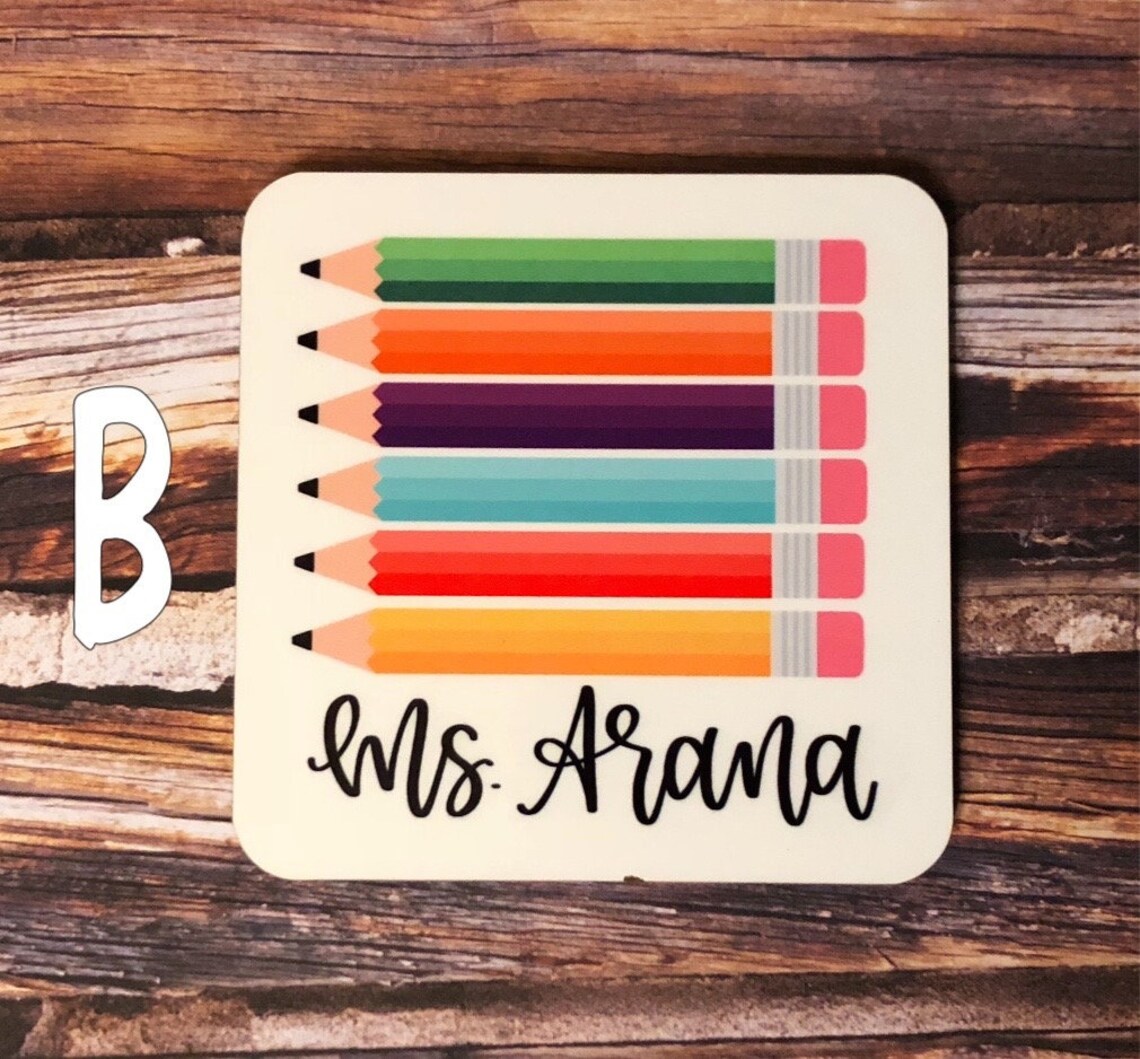 Teacher Coasters PERSONALIZED TEACHER GIFT Etsy Norway