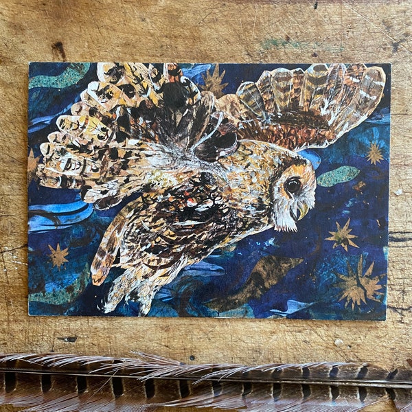 A6 Night owl postcard