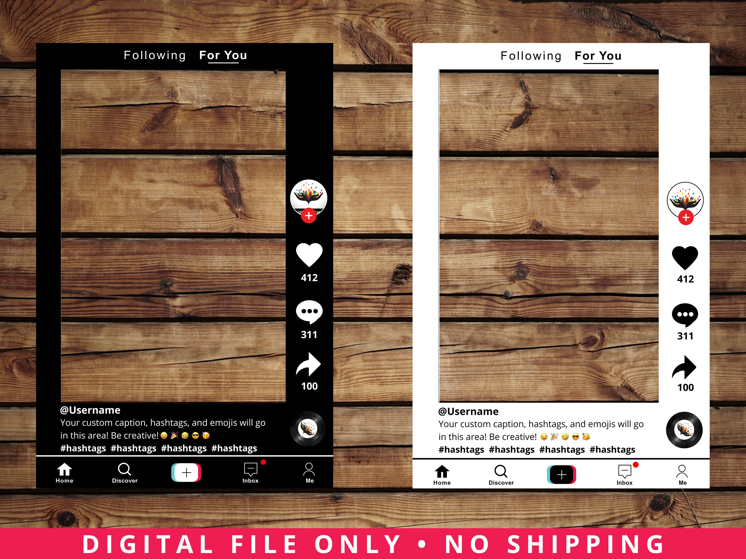 Customized Tik Tok Frame Prop DIGITAL FILE | Etsy