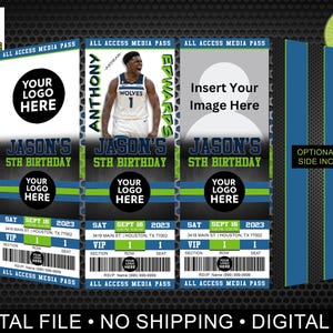 Minnesota Timberwolves Basketball-Einladung, digitale Einladung, Sporteinladung, Geburtstagsfeier-Einladung