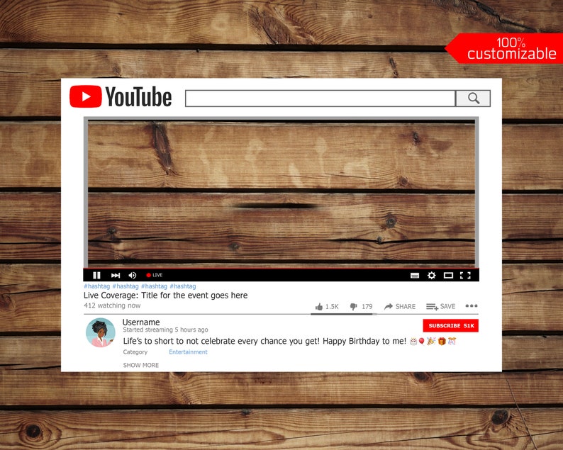 Customized YouTube Frame Prop Photo Booth YouTube Prop Etsy