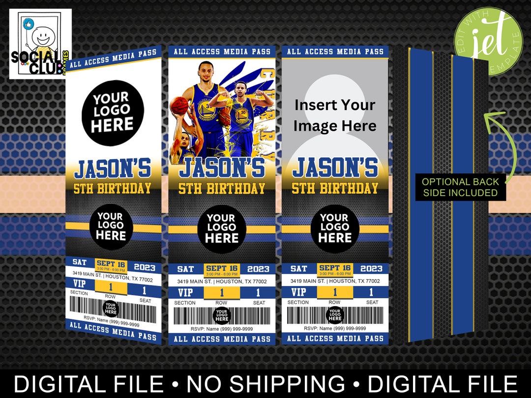 Golden State Warriors Invitation, Warriors Invite, Basketball ...