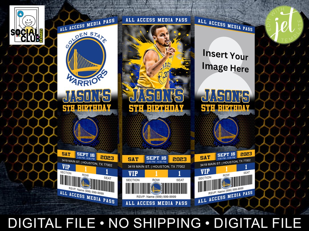 Golden State Warriors Invitation, Warriors Invite, Basketball ...