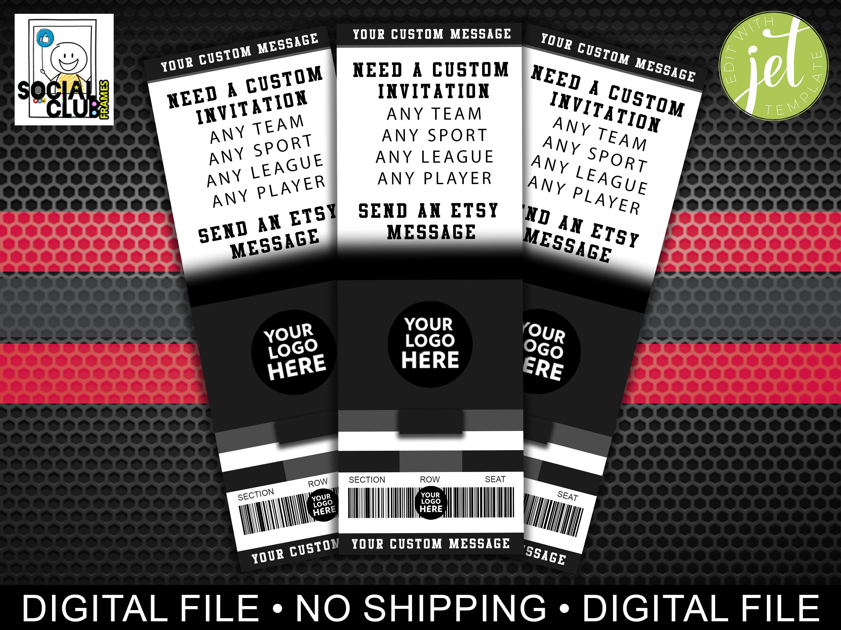 Toronto Raptors Birthday Ticket Invitation | Editable Basketball Party ...