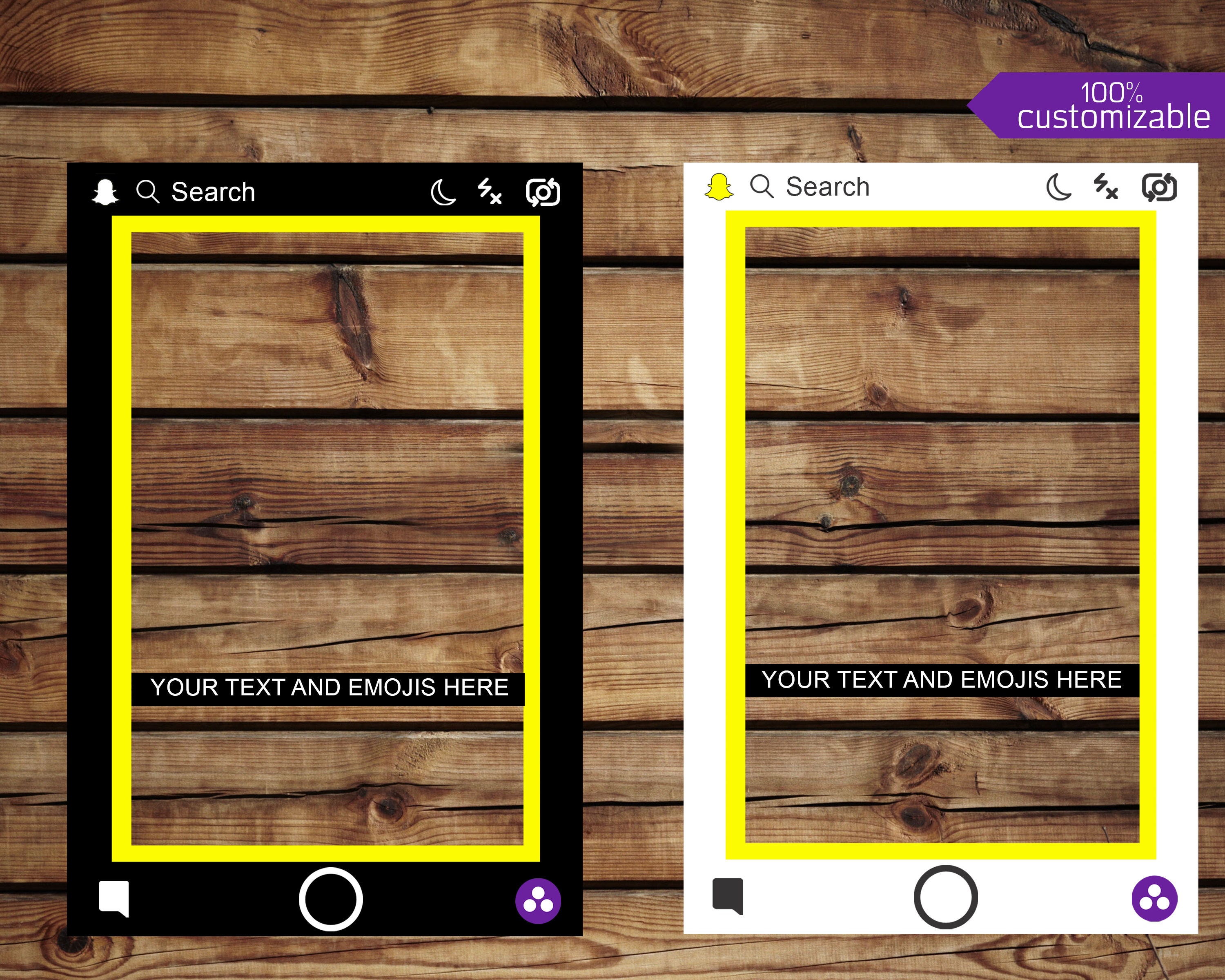 Customized Snapchat photo frame prop DIGITAL FILE Etsy