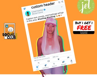 Editable Twitter Selfie Frame: Social Media Photo Booth Prop