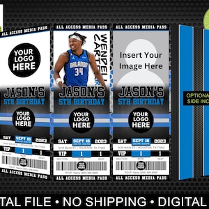 Orlando Magic Basketball-Einladung, digitale Einladung, Sporteinladung, Geburtstagsfeier-Einladung