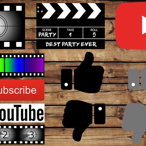 Youtube Photo Booth Props INSTANT DOWNLOAD Etsy