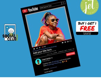Marco para selfies de YouTube: accesorio para fotomatón en redes sociales (editable e imprimible)