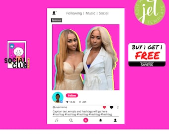 Marco para selfies en redes sociales (Jet Template)