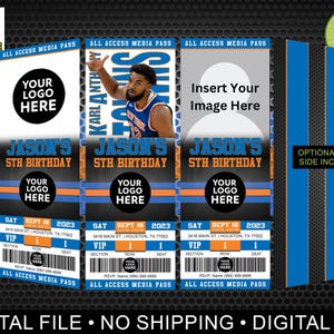 New York Knicks Basketball-Einladung, digitale Einladung, Sporteinladung, Geburtstagsfeier-Einladung