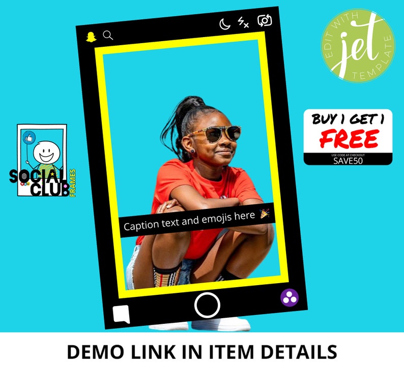 Snapchat Selfie Frame Social Media Photo Booth Prop Etsy Australia