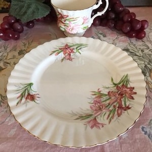 2 Pieces Royal Albert Gladiolus Tea Cup and Plate England