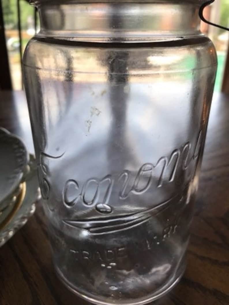 Vintage Economy Quart Canning Jar With Metal Cap Lid Etsy
