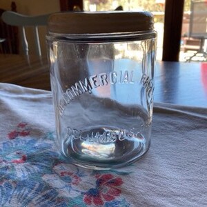 Vintage Jar With Lid THE COMMERCIAL PASTE Co Columbus Ohio