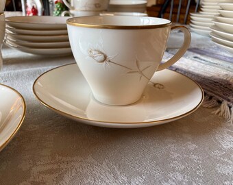 Noritake Ivory China 7546 Nora Pattern Pair of Cups and Saucers - Etsy