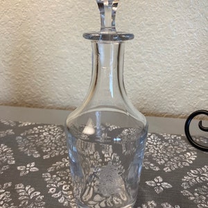 Beautiful Hand Blown Small Whiskey Crystal Decanter Baccarat