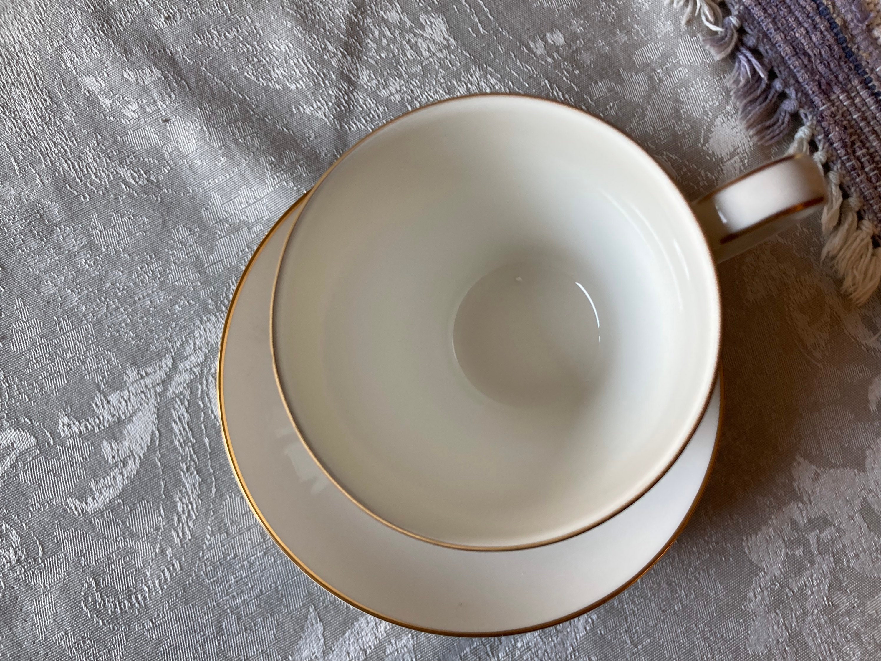 Noritake Ivory China 7546 Nora Pattern Pair of Cups and Saucers - Etsy