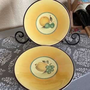 Pair of Vintage Royal Copenhagen Decorated Aluminia Faience Bellona Plates
