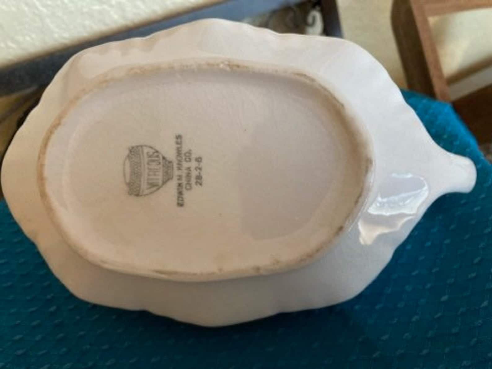 Beautiful Antique White Vitreous China Knowles Gravy Boat Etsy España