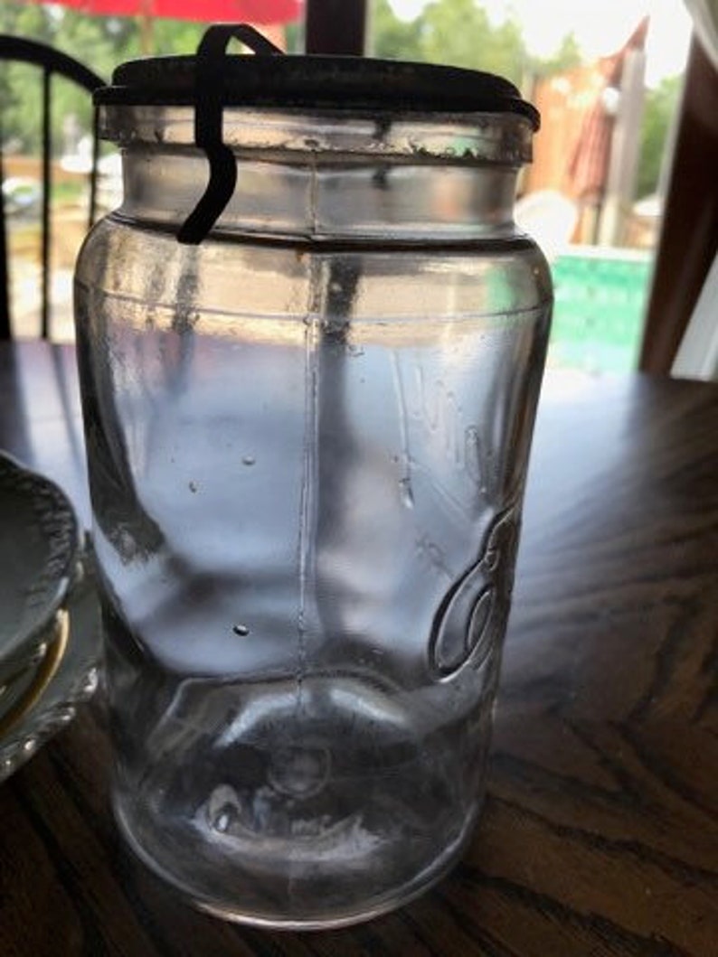 Vintage Economy Quart Canning Jar With Metal Cap Lid Etsy
