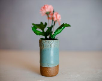 Miniature Ceramic Vase | Cutting Vase | Tiny Vase | Budding Vase | Bud Vase | Miniature Pottery | Gold Detail Vase