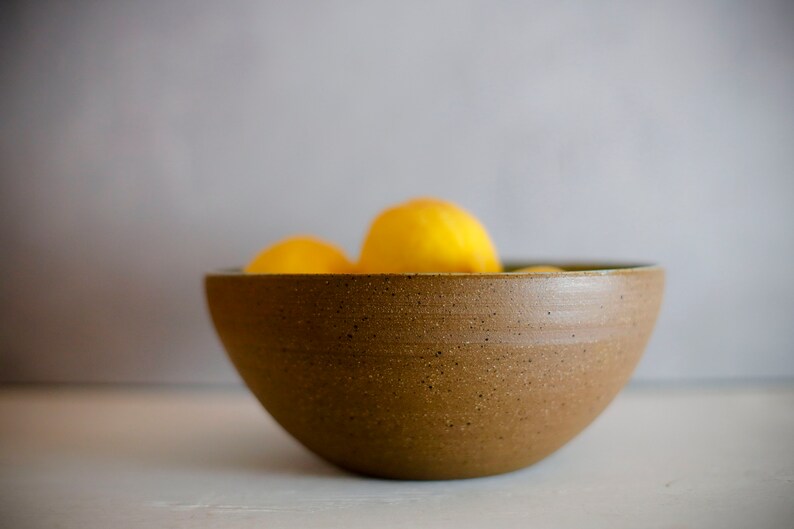 Serving Bowl Ceramic Bowl Large Bowl Salad Bowl Fruit Bowl Pasta Bowl Handmade Pottery Rustic Pottery Mixing Bowl image 3