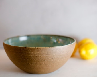 Serving Bowl | Ceramic Bowl | Large Bowl | Salad Bowl | Fruit Bowl | Pasta Bowl | Handmade Pottery | Rustic Pottery | Mixing Bowl