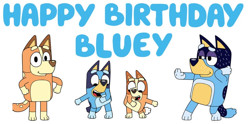 Bluey Happy Birthday Png