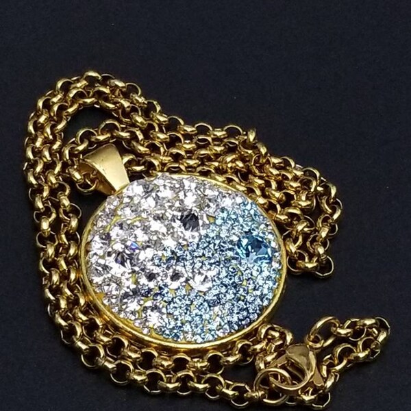 Diamond encrusted Sapphire, Swarovski crystals, luxurious jewelry,  bling, fashion accessories streetwear palolo10studio