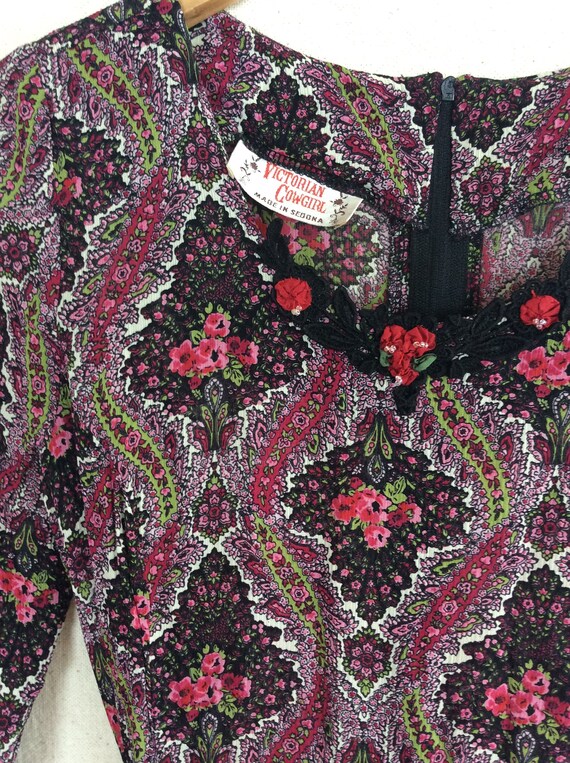 Vintage 70's Jumpsuit // 1970s paisley floral jum… - image 5