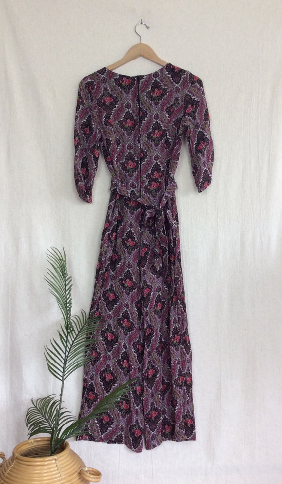 Vintage 70's Jumpsuit // 1970s paisley floral jum… - image 7