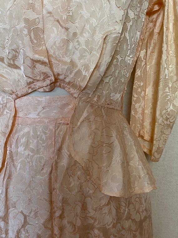 80’s Pale Pink Suit // vintage 1980s pink satin s… - image 5