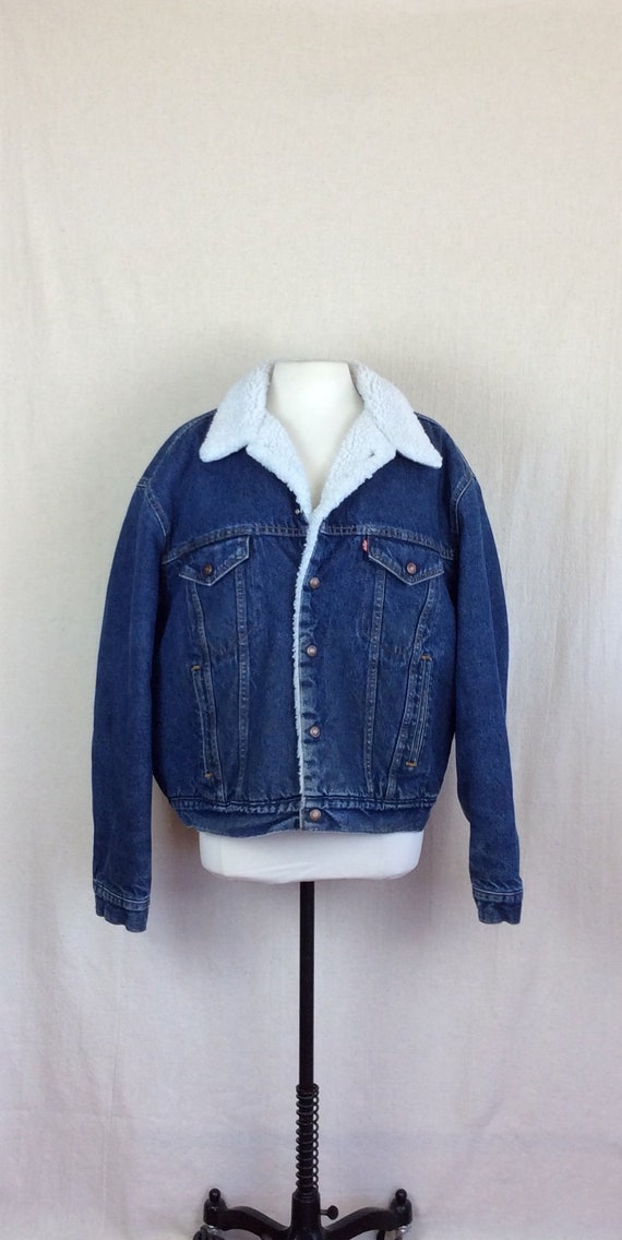 levi sheepskin lined jacket