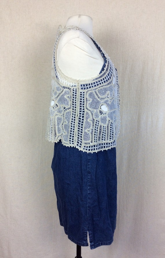 Vintage Crochet Vest // 1970s handmade crochet to… - image 7