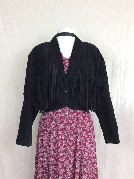 Vintage Fringe Suede Jacket // 1980's Ann Taylor … - image 10