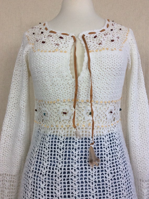 Vintage Crochet Sweater // 1990s Rampage top 90s … - image 9