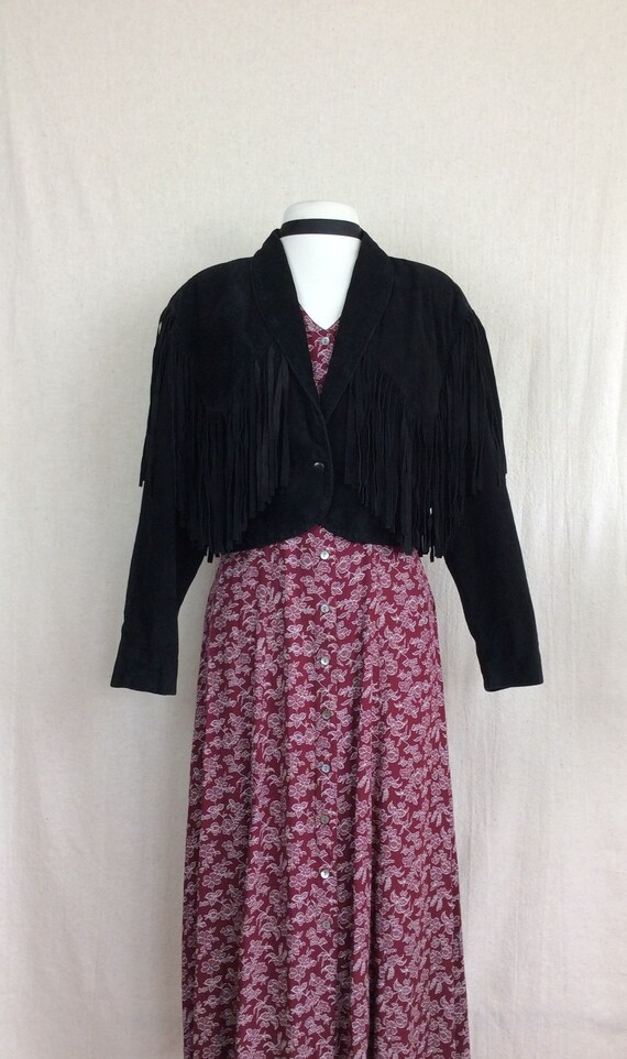 Vintage Fringe Suede Jacket // 1980's Ann Taylor … - image 9