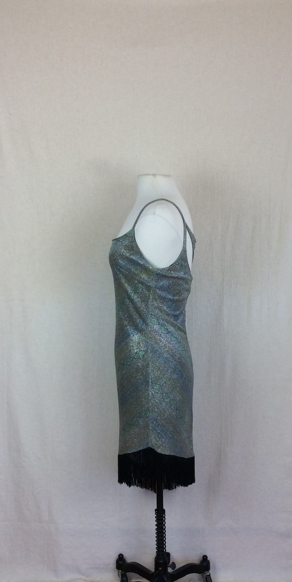 Vintage Snakeskin Dress // 1990s party dress faux… - image 4