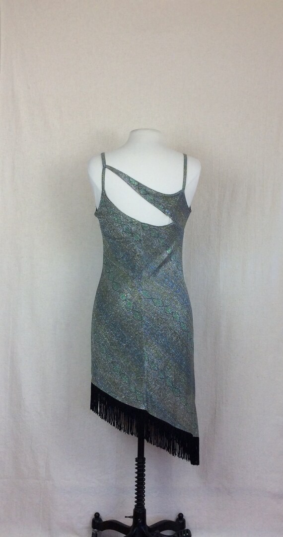 Vintage Snakeskin Dress // 1990s party dress faux… - image 5