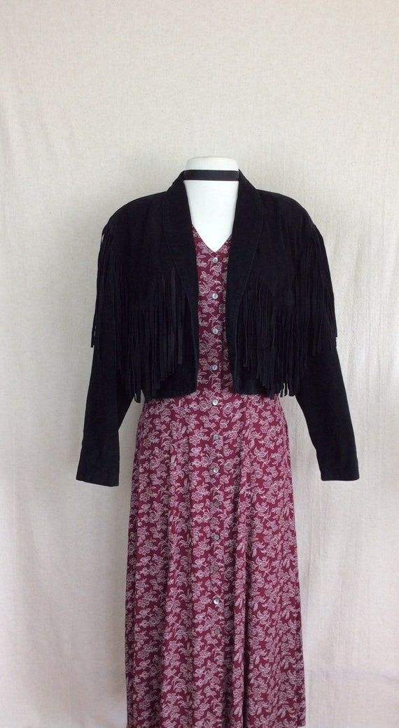 Vintage Fringe Suede Jacket // 1980's Ann Taylor … - image 2