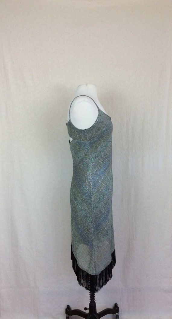Vintage Snakeskin Dress // 1990s party dress faux… - image 6