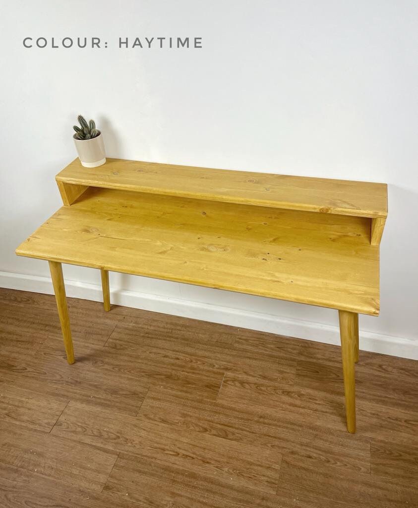Bespoke handmade wooden table / desk. 120 x 60cm Industrial Etsy