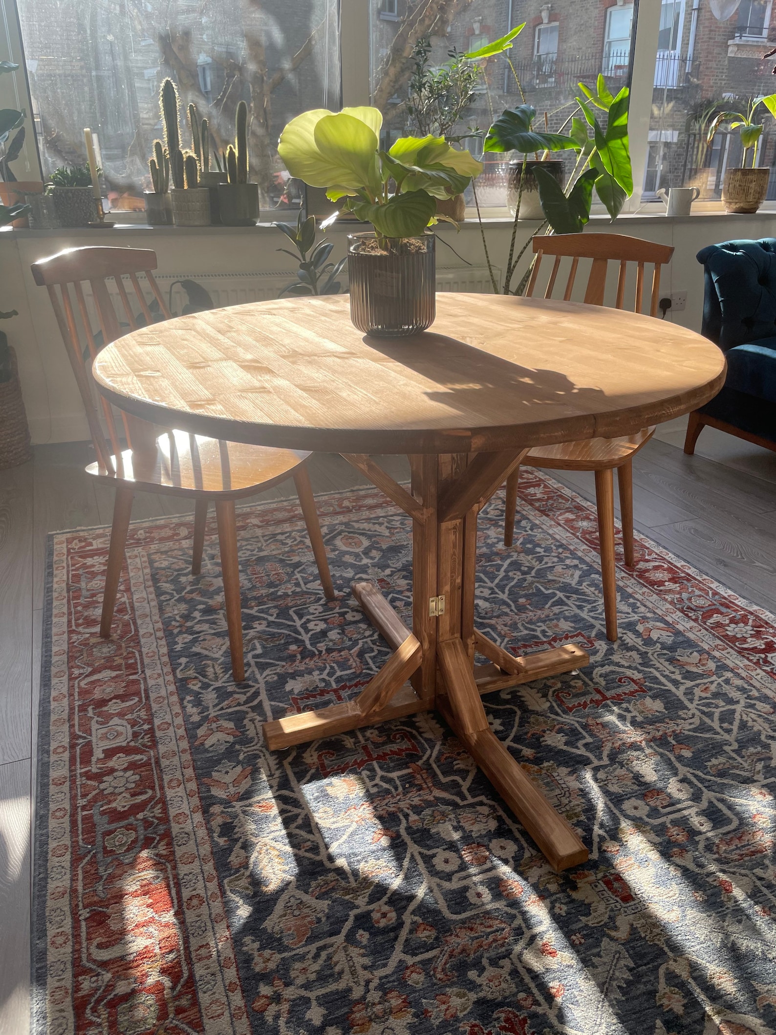 Handmade Folding Fold Down Dining Table. Half Moon Drop Leaf Etsy