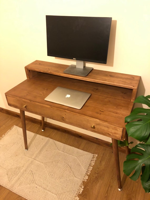 Bespoke Handmade Wooden Table Desk. 120 X 60cm Tapered Legs