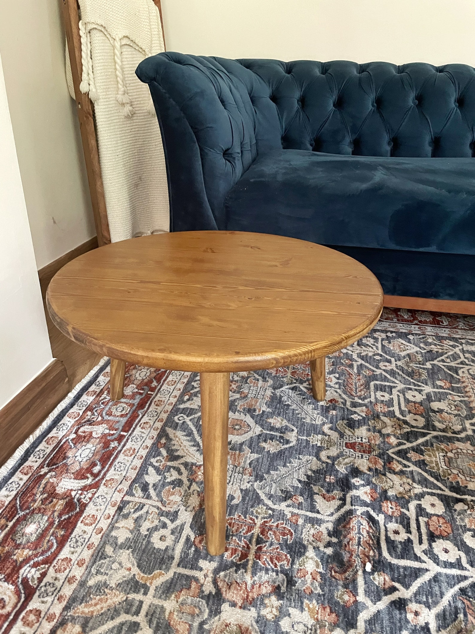 Handmade Bespoke Round Coffee Table Circular Side Table End Etsy UK