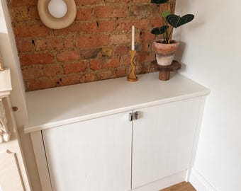 Handmade Alcove Cabinet , Wooden Storage Cupboard, Built-In chimney breast unit, Solid Wood Living Room Cabinet