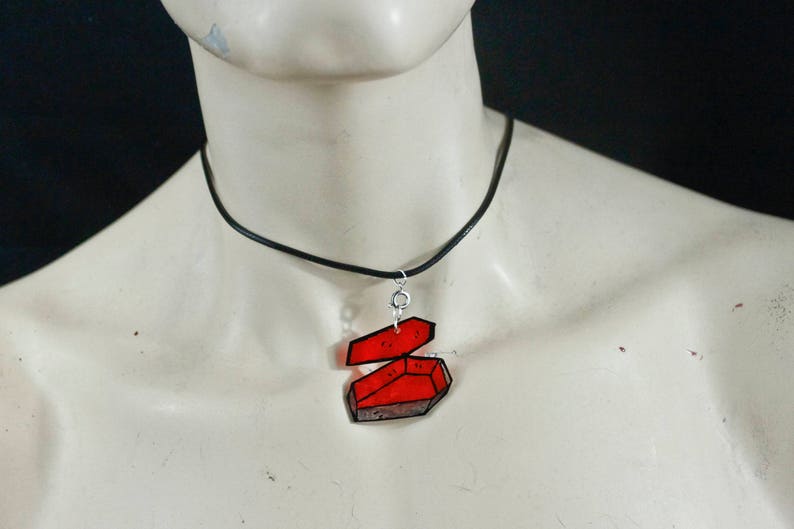 coffin charm necklace