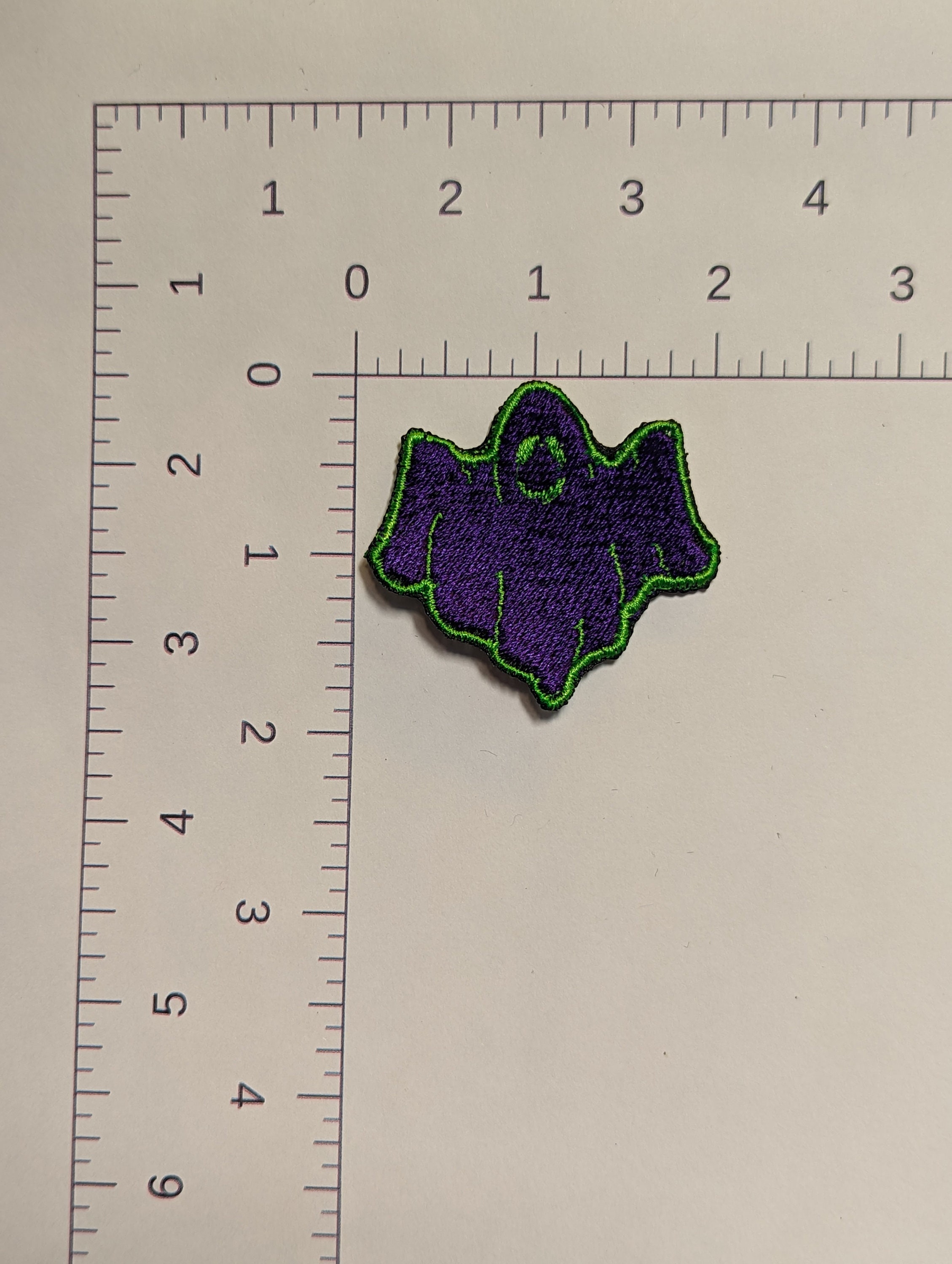 Purple and Green Ghost Embroidered Patch - Etsy